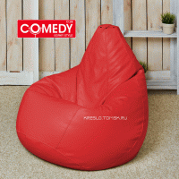Кресло мешок Кожа Красный